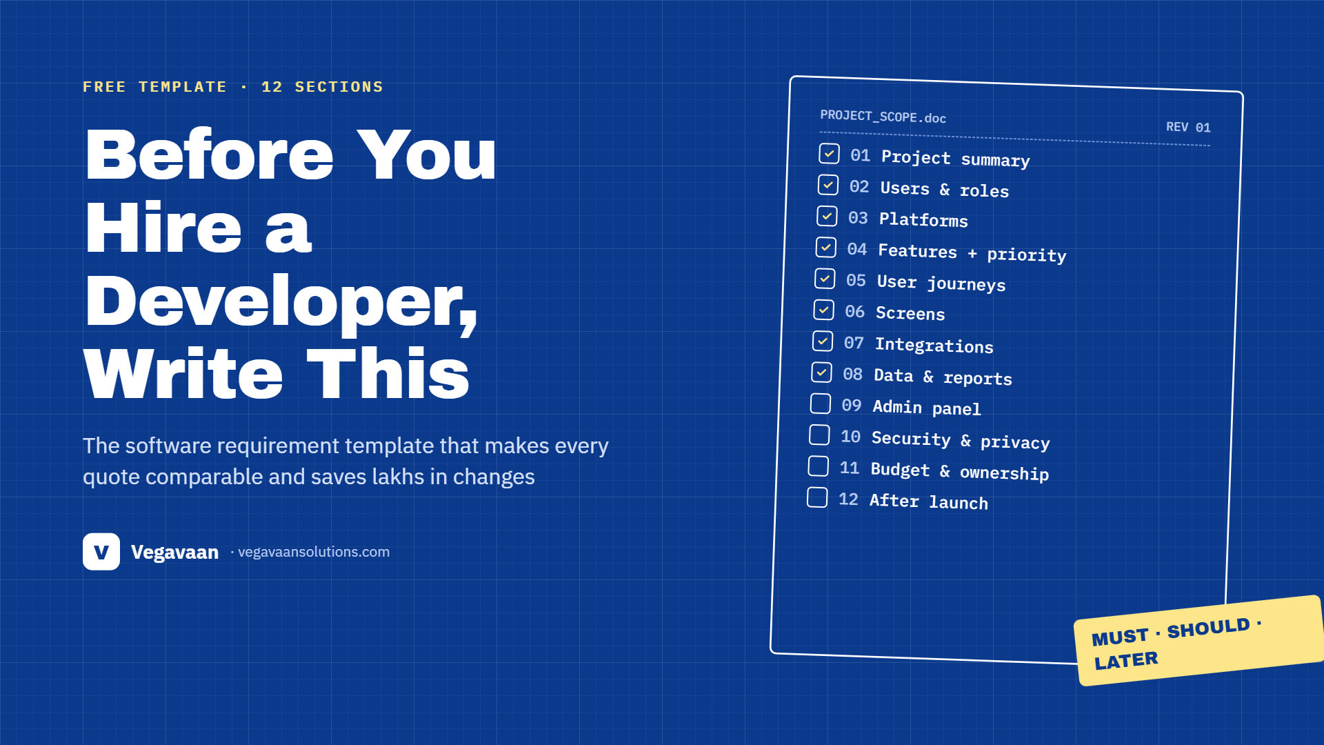 How to Write Software Requirements Before Hiring a Developer (Free Template)